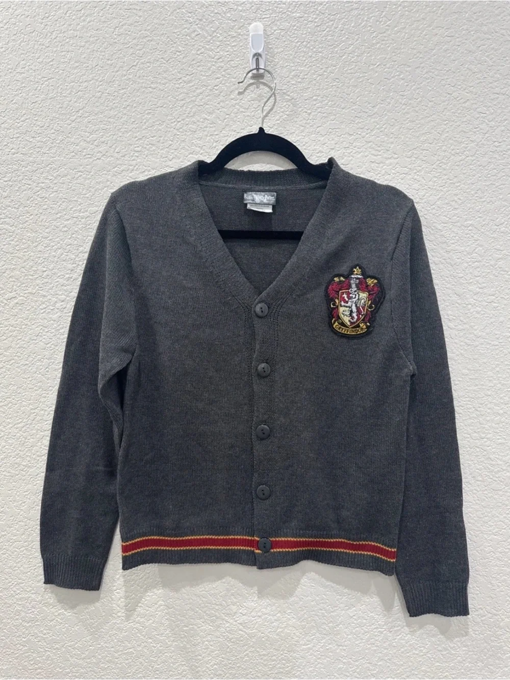 Wizarding World Harry Potter Gryffindor Cardigan Gray Kids Child Large